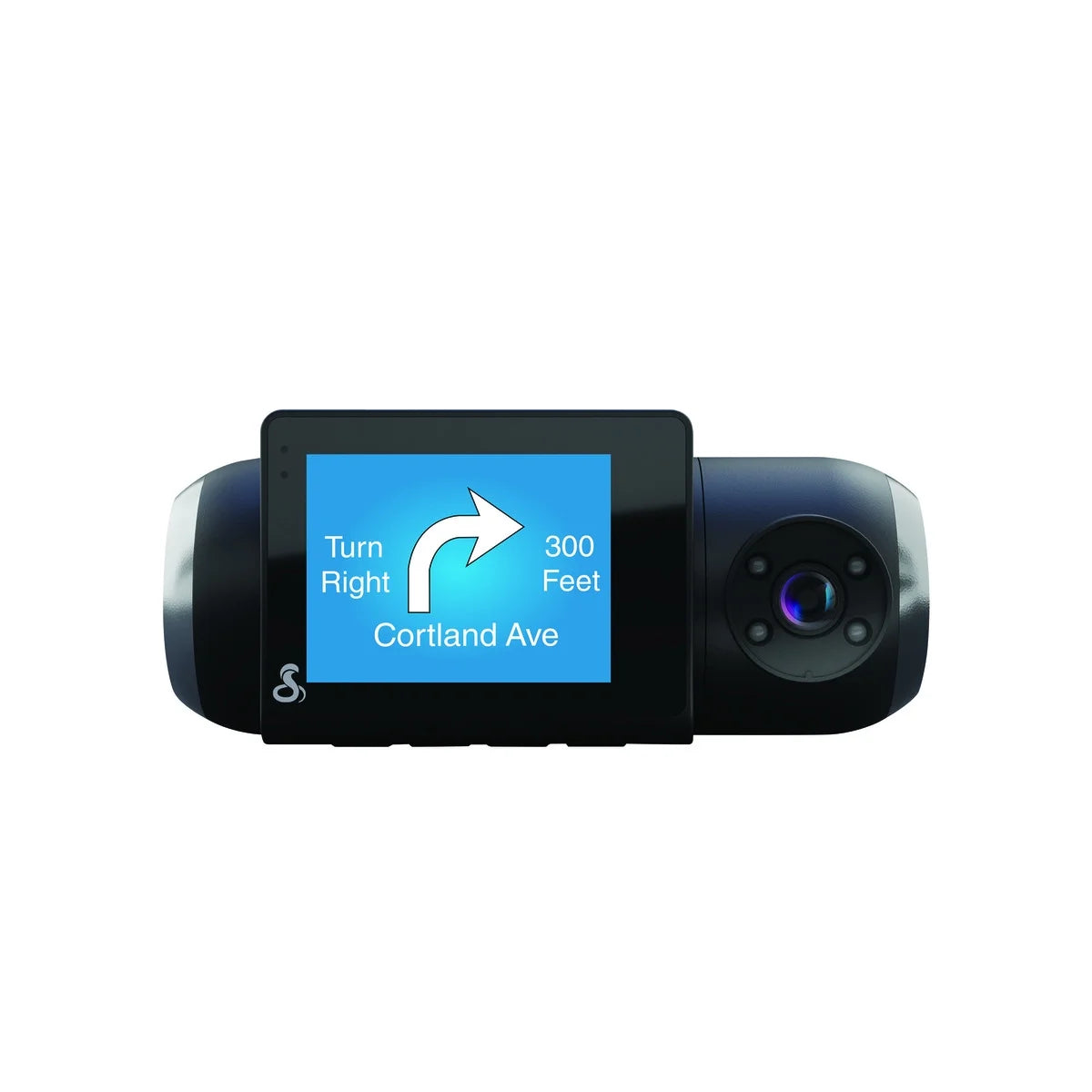 SC 201 1080P Dash Cam + Interior Night Vision Cam, Live Alerts, Carplay Compatible Dash Camera
