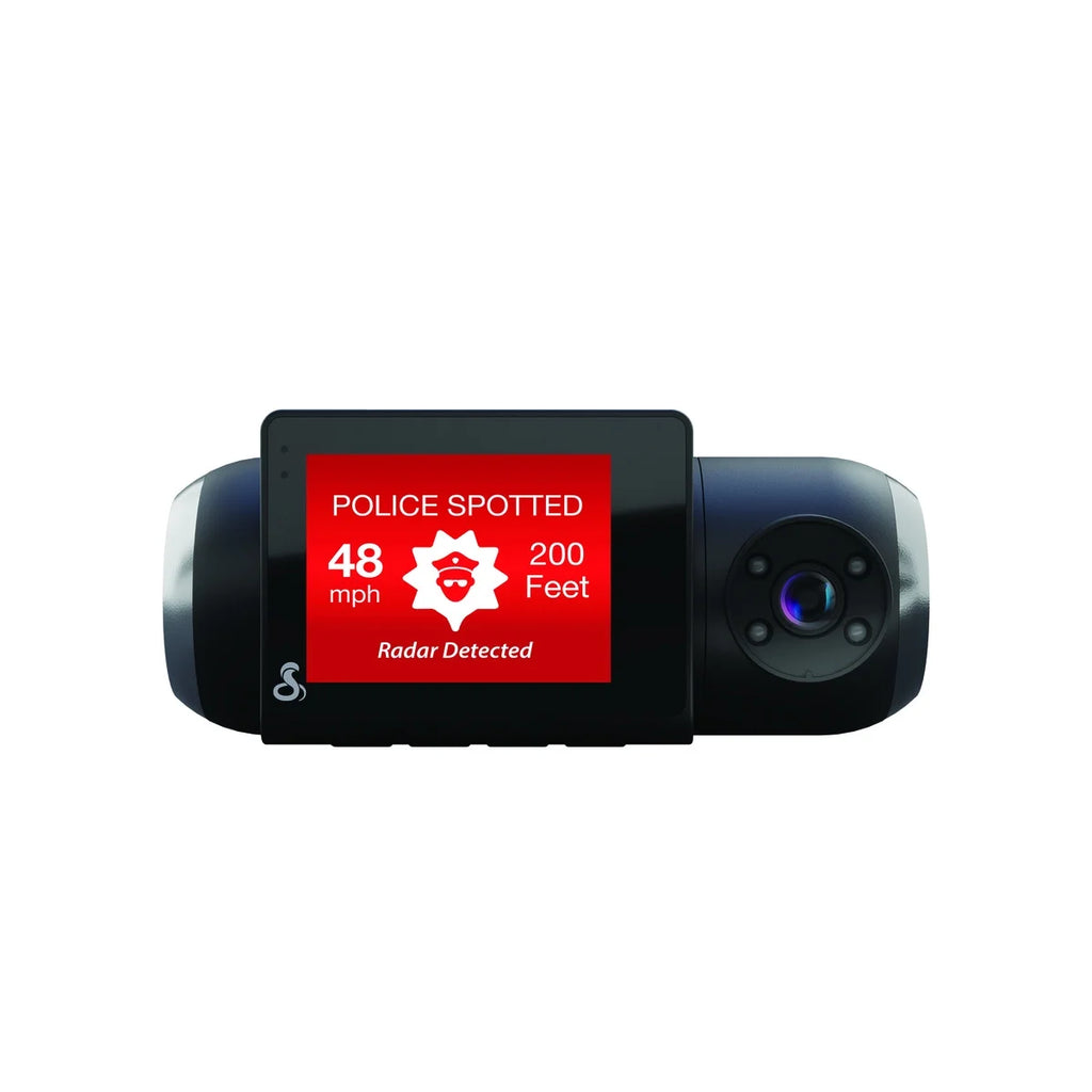 SC 201 1080P Dash Cam + Interior Night Vision Cam, Live Alerts, Carplay Compatible Dash Camera