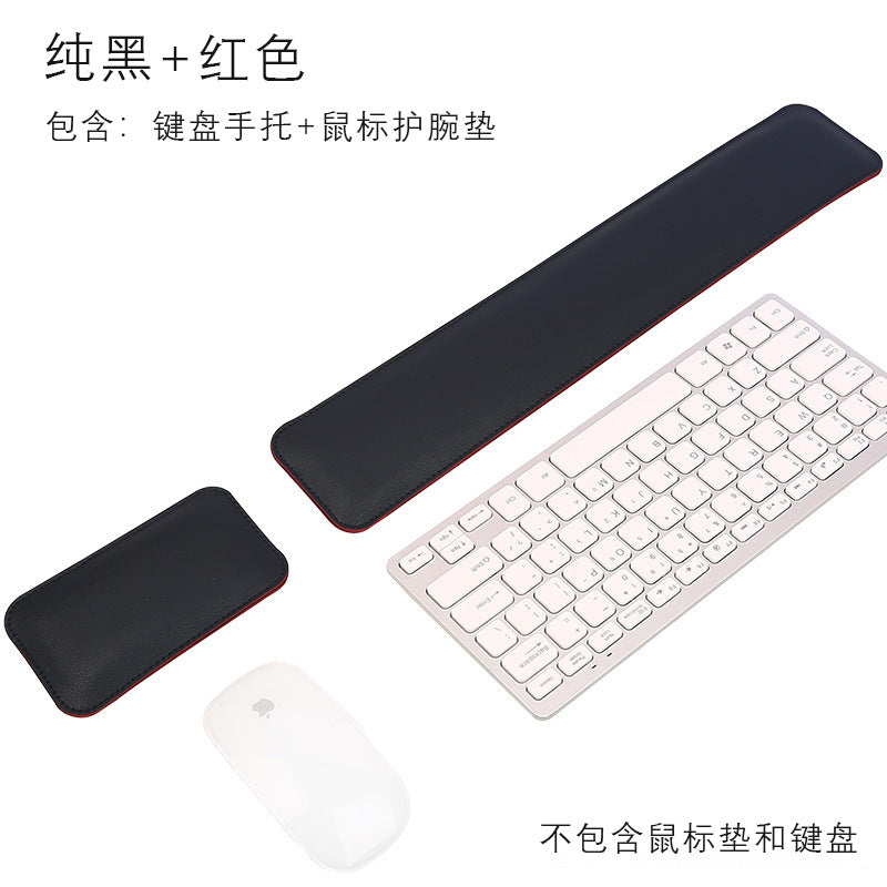 Leather Mouse Pad & Wrist Rest – Oversized, Solid Colour