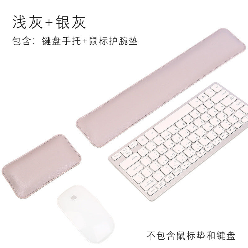 Leather Mouse Pad & Wrist Rest – Oversized, Solid Colour