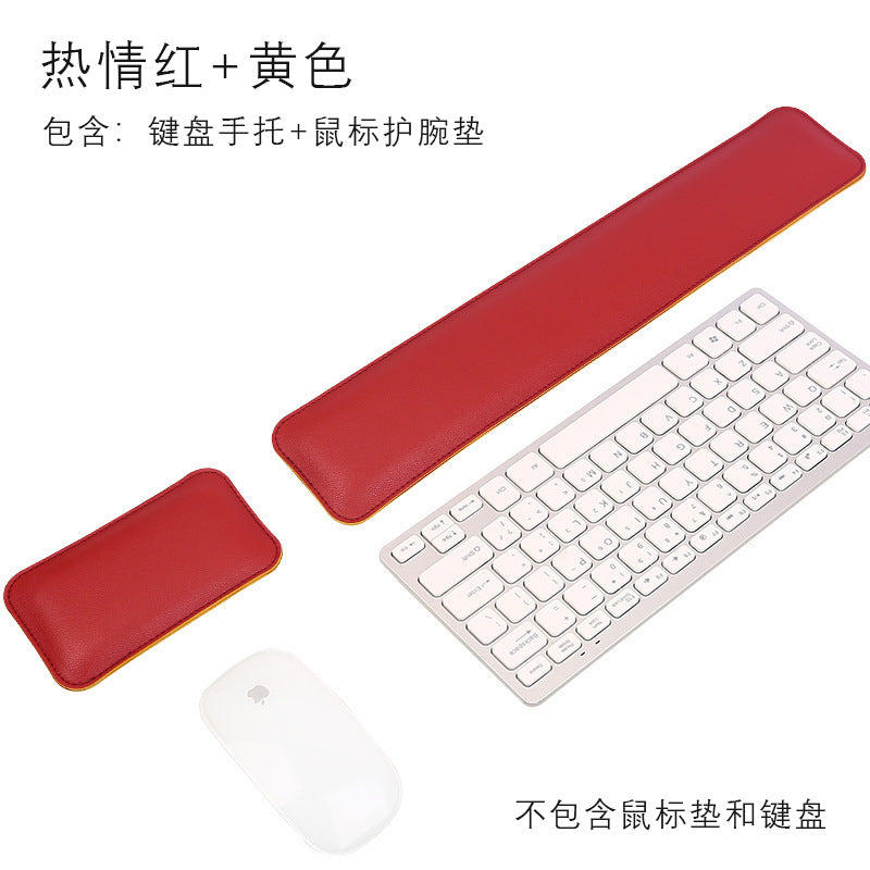 Leather Mouse Pad & Wrist Rest – Oversized, Solid Colour