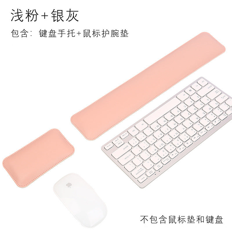 Leather Mouse Pad & Wrist Rest – Oversized, Solid Colour