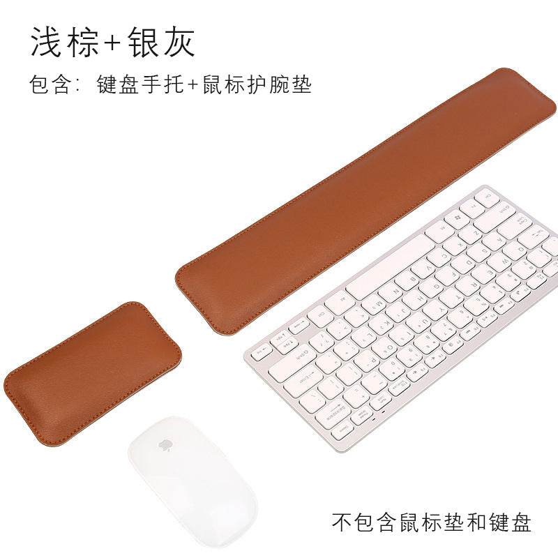 Leather Mouse Pad & Wrist Rest – Oversized, Solid Colour