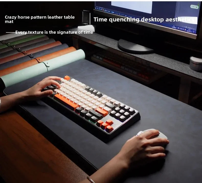 Waterproof PU Desk Mat & Wrist Guard Set – 3-Piece