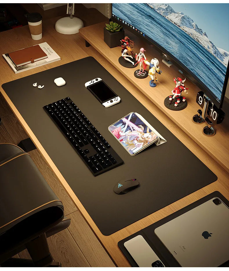 Large Leather Desk Mat & Keyboard Pad – Office Desk Protector