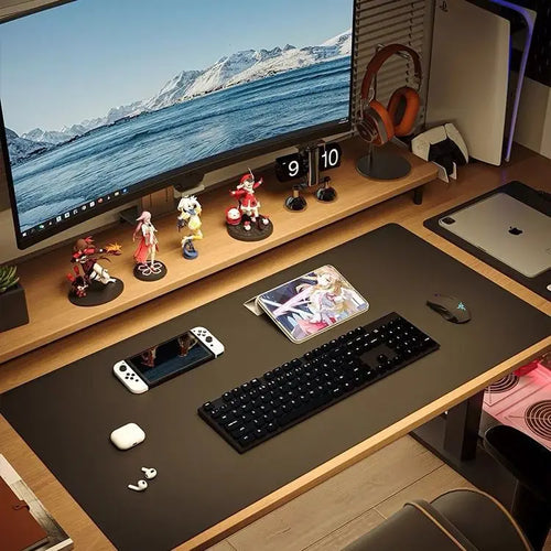 Large Leather Desk Mat & Keyboard Pad – Office Desk Protector