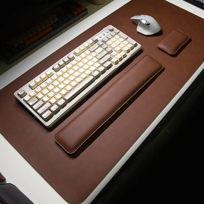 Waterproof PU Desk Mat & Wrist Guard Set – 3-Piece
