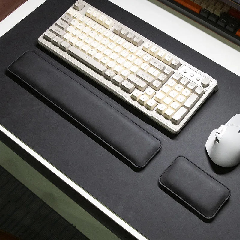 Waterproof PU Desk Mat & Wrist Guard Set – 3-Piece