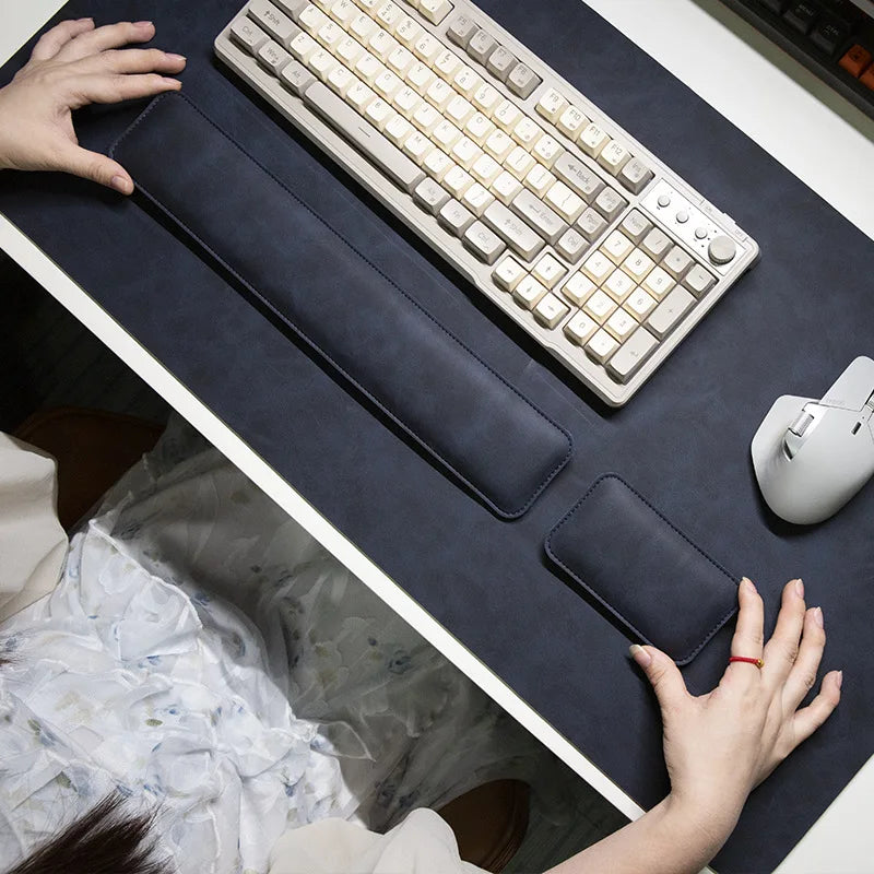 Waterproof PU Desk Mat & Wrist Guard Set – 3-Piece