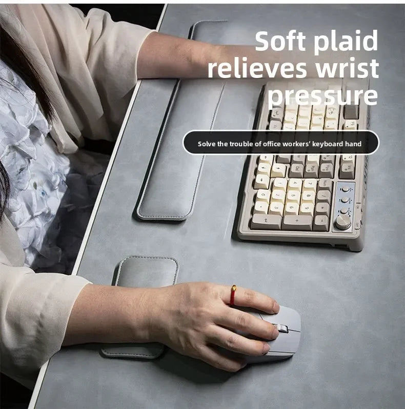 Waterproof PU Desk Mat & Wrist Guard Set – 3-Piece