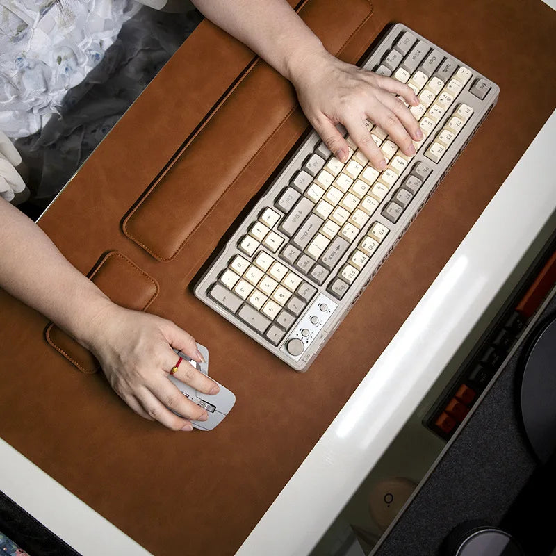 Waterproof PU Desk Mat & Wrist Guard Set – 3-Piece